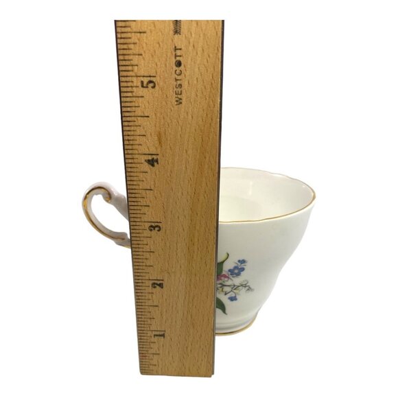 Vintage Regency English Lily of Valley Floral Bone China Teacup & Saucer Set - Picture 6 of 10